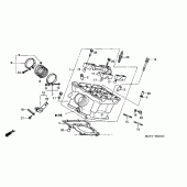 Схема вузла: Головка циліндра (rr.) Для Honda RVT1000R RVT RC51