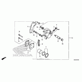 Схема вузла: Передній гальмівний супорт для Honda CRF150 CRF150RB