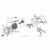 Схема вузла: Фара для Honda VT1300 Stateline