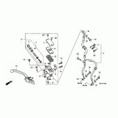 Схема вузла: Передній гальмівний циліндр (CBF1000) для Honda CBF1000