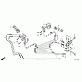 Схема вузла: Ручка керма & Пульт управління рульовой & Троси для Honda CBR500 CBR500R