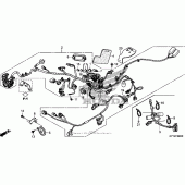 Схема вузла: Wire harness + horn для Honda VT1300 Interstate