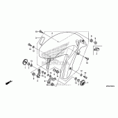 Схема вузла: Переднє крило для Honda CB1000 CB1000R