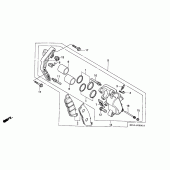 Схема узла: Передний тормозной суппорт для Honda VF750 Magna