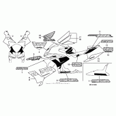 Схема вузла: Stripe + mark (6) для Honda CBR1000 CBR1000RR Fireblade
