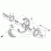 Схема вузла: Заднє колесо для Honda XR400