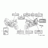 Схема вузла: Інформаційні наклейки для Honda VTR1000 Superhawk
