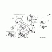 Схема узла: Meter panel (GL18006/7/8) для Honda GL1800 Gold Wing