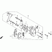 Схема вузла: Передній гальмівний супорт для Honda CMX250 Rebel