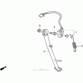 Схема узла: Центральная подножка для Honda CB750 Nighthawk