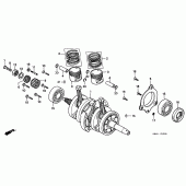 Схема узла: Коленчатый вал и Поршень для Honda CMX250 Rebel