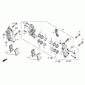 Схема вузла: Передній гальмівний супорт (CBR600RR7 / 8) для Honda CBR600 CBR600RR