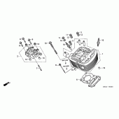Схема узла: Перед. головка цилиндра для Honda VT750 Shadow Aero