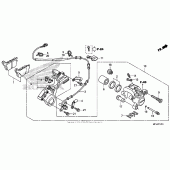 Схема узла: Задний тормозной суппорт (cbr600ra) для Honda CBR600