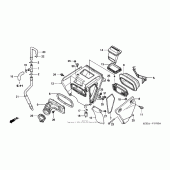 Схема вузла: Повітряний фільтр (a) для Honda XR250