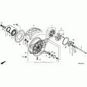 Схема вузла: Заднє колесо 2 для Honda VT1300 Fury