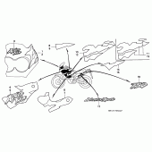 Схема вузла: Stripe / mark (2) для Honda XRV750 Africa Twin