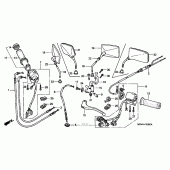 Схема вузла: Пульт управління рульовой для Honda VT1100 Shadow Aero