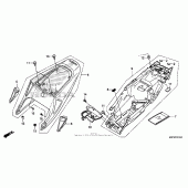Схема узла: Заглушка сиденья для Honda CBR600 CBR600RR