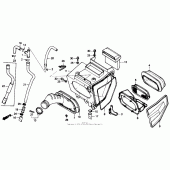 Схема вузла: Air cleaner 86-91 для Honda XR250