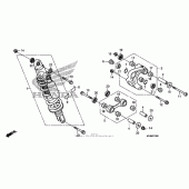 Схема вузла: Задній амортизатор для Honda XR650