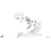 Схема вузла: Система вентиляція картера для Honda VFR800 Interceptor