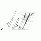 Схема вузла: Front Fork (1) для Honda VT1300 Stateline
