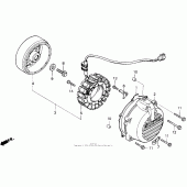 Схема вузла: Генератор для Honda VFR750F VFR750R (RC30)
