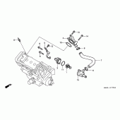 Схема узла: Термостат для Honda CBR900RR CBR919RR Fireblade