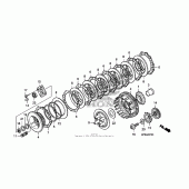 Схема узла: Сцепление для Honda VT750 Shadow Phantom