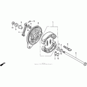 Схема узла: Задний тормозной барабан для Honda VT600 Shadow VLX Deluxe