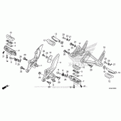 Схема вузла: Підніжки для Honda CB300F