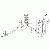 Схема вузла: Задній гальмівний циліндр (CBF600S / N) для Honda CBF600