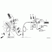 Схема вузла: Switch + cable (2) для Honda CRF150 CRF150F