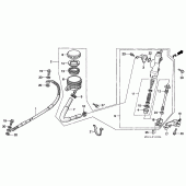 Схема вузла: Задній гальмівний циліндр для Honda XRV750 Africa Twin