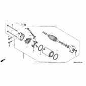 Схема вузла: Стартер електричний для Honda VTX1300