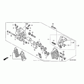 Схема узла: Перед. тормозной супорт (r.) для Honda VTX1800