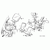 Схема узла: Передний обтекатель для Honda NT650 Deauville