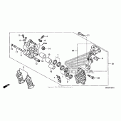 Схема узла: Right передний тормозной супорт (abs) для Honda GL1800 Gold Wing