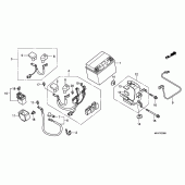 Схема вузла: Акумулятор для Honda CBF1000