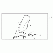 Схема узла: Ветровое стекло для Honda XL125 Varadero