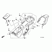 Схема вузла: Заднє крило для Honda XL125 Varadero