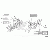 Схема вузла: Інформаційні наклейки для Honda CMX500 Rebel