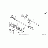 Схема вузла: Копірний вал & Вилки & Вал перемикання для Honda CBR600 CBR600F4i