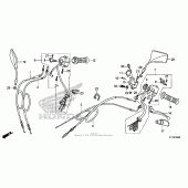 Схема вузла: Ручка керма & Пульт управління рульовой & Троси для Honda CMX250 Rebel