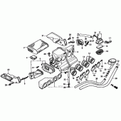 Схема вузла: Повітряний фільтр для Honda CBR1000 CBR1000F Hurricane