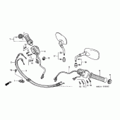 Схема вузла: Switch + cable для Honda NRX1800 Valkyrie Rune