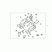 Схема вузла: Saddle bag stay для Honda XL1000V Varadero