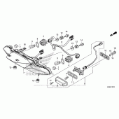 Схема вузла: Задній ліхтар (Стоп-сигнал) для Honda VFR800 Interceptor Deluxe