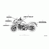 Схема вузла: Mark + emblem для Honda CTX700